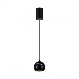 8.5W LED Hanging Lamp Φ180 Adjustable Wire Touch On/Of Black Body 3000K