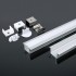 LED Strip Mounting Kit With Diffuser Aluminum 2000 x 24.5 x 12.2mm Milky