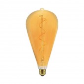 LED Bulb 4W Filament Spiral ST120 2700K Amber Glass