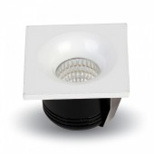 3W LED Einbauspot Quadrat - Weiss Korper, Kaltweiss