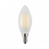 LED-Gluhfaden Lampe - Korper weiss 4W Kerze E14 Warmweiss