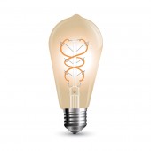 LED-Gluhfaden Lampe 5W ST64 E27 Bernstein Warmweiss