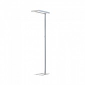 80W LED Floor Lamp Knob Dimming Up/Down Silver Square 4000K