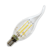 LED Lampe - 4W Glühfaden E14 Kerzenflamme, Warmweiss