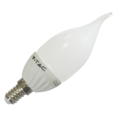 V-Tac Bombilla LED Vela/Llama 5.5W E14 Blanco Cálido